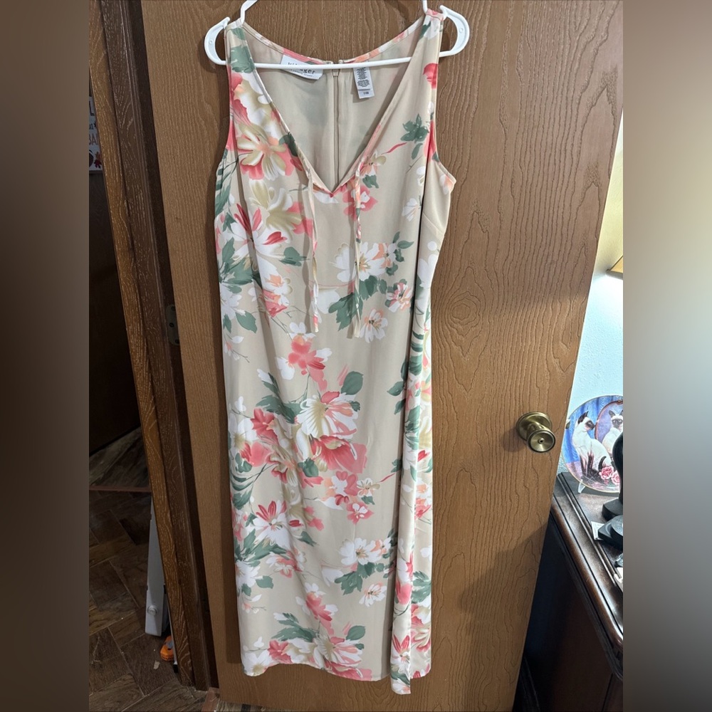 Liz Claiborne Villager Women's Floral Sleeveless Maxi Summer Dress Size 14